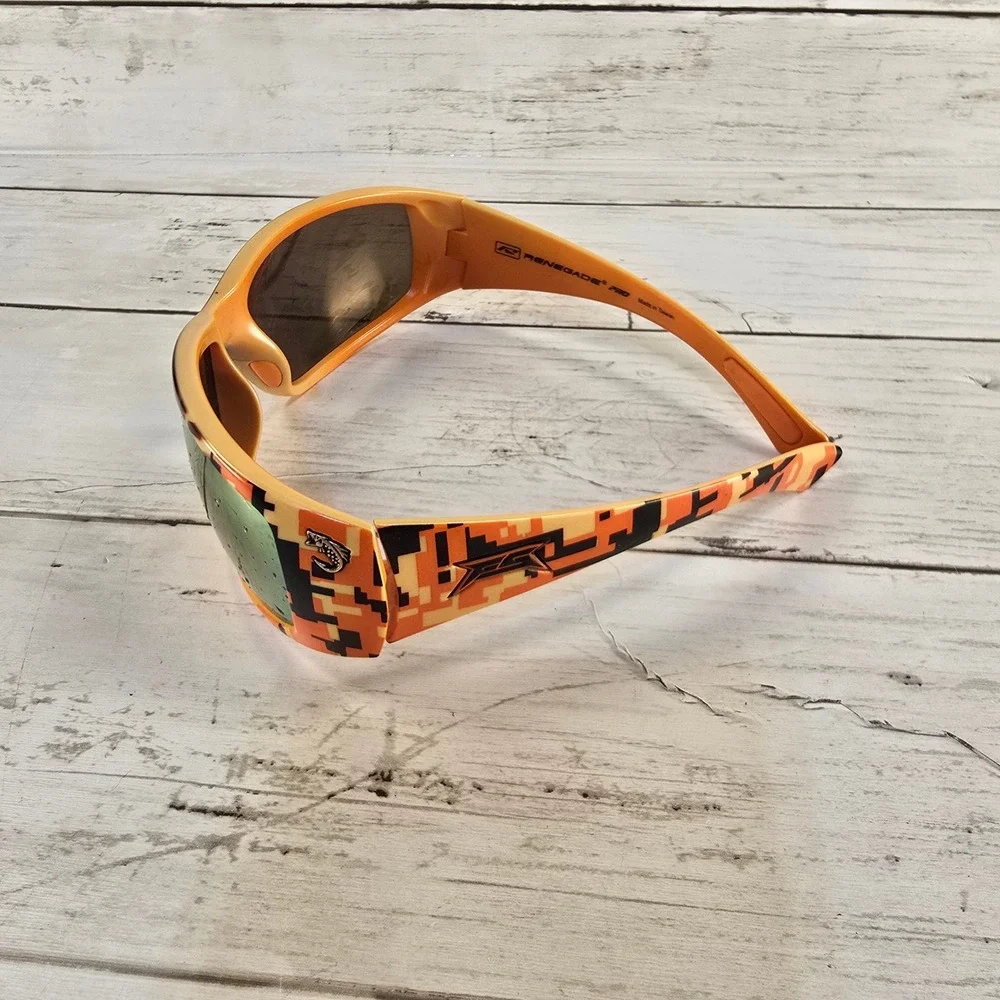 Fletcher‎ Shryock Renegade Pro Sunglasses Orange Digital Camo Polarized UV400